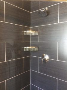 36" Custom Tiled Corner Shower