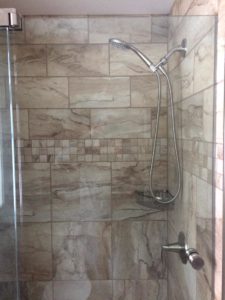 custom Tile Shower with Glass Door