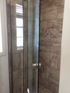 custom Tile Shower with Glass Door